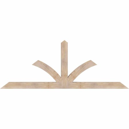 Ekena Millwork Richland Smooth Timber Gable Bracket, Douglas Fir, 108"W x 40"H x 5 1/2"D x 5 1/2"F, 9/12 Pitch GBW108X40X0606RIC00SDF